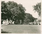 Chick Evans Teeing Off in the 1928 Walker Cup Matches, Wheaton, Ill.