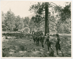Boy Scouts starting a two-day hike.