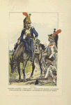 Troupes Alliées. -- Hollande. -- Dragon de Grosse Cavalerie Cuirassiers du 2 Régiment, anciennne et nouvelle tenue. 1806-1807