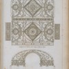 Devéloppement de la voute de la salle à manger du Palais des Tuileries.; Coupe sur la largeur de la salle à manger du Palais des Tuileries.