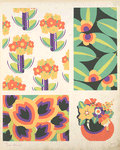 Four floral compositions