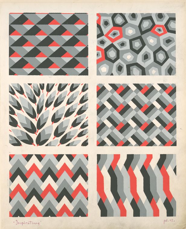 Six geometric compositions - NYPL Digital Collections