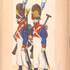 Soldats du 2-en bataillon du 6-e regiment; Tamboer majoor, Musicien et Grenadier, Fifre du 8-e regiment. [Both titles seems are wrong]