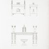 No. 1 and 2. End and front of a table, in the boudoir, or repository of Egyptian, Hindoo, and other curiosities.; No. 3. Front end of a table, in the room dedicated to Aurora.