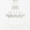 Chandelier of bronze and gold; ornamented with a crown of stars over a wreath of night-shade.