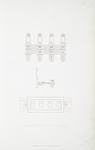 No. 1. Sconce or girandole for four lights, in bronze and gold.; No. 2. Profile of ditto.; No. 3. Other sconce or girandole for four lights.