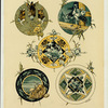 Cinq motifs pour assiettes.