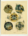 Cinq motifs pour assiettes.