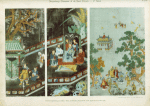 Porte d'armoire laque de Chine. Tissu, dit Gobelin, Chine XVIIIe siècle. Musée des Arts Décoratifs.