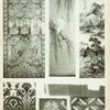 Chine, soie brodée, Kakémonos et corsage japonais.