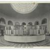 Interior View of Bank [i.e., Staten Island Savings Bank] - [ info of  bank trustees etc.,on back.]