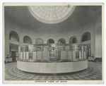Interior View of Bank [i.e., Staten Island Savings Bank] - [ info of  bank trustees etc.,on back.]