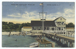 Prince(sic) Bay Yacht Club, Prince(sic) Bay Staten Island, N.Y.  [building & people swimming off float.]