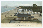12497-Woodland Beach, Camping Grounds adjoining Midland Beach, Staten Island [tents, shoreline, entrance building.]
