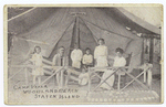 Camp Viola Woodland Beach Staten Island  [man, woman, children in front of tent].