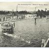The Swimming Pool Midland Beach, Staten Island, N.Y.  [pool with  people on decks and float.]