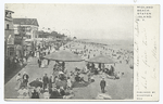 Midland Beach, Staten Island, N.Y. (Publisher, Schaffer & Rice) [buildings, boardwalk, people sitting under "mushroom" sun screens.]