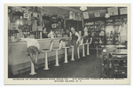 Interior of Store, Beach Park Drug Co. 612 Midland Avenue, Midland Beach, Staten Island, N.Y. [wonderful interior of soda fountain and people at the counter, Coca Cola and Breyers signs, narrow white border around.]