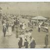 The Sand Crowds,  Midland Beach, S.I.  [people on boardwalk, bandstand in background.]