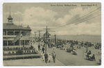 Scenic Railway, Midland Beach, Staten Island, N.Y. [people on boardwalk and the entrance]  building to the Scenic Railway;  ride itself is not in view)