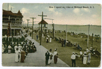 How I Spend my time at Midland Beach, Staten Island. [people on boardwalk, Scenic Railway building.]