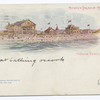 AMERICAN SOUVENIR CARD, Staten Island 9,  Midland Beach, cpy 1897 [shore and pavilion.]