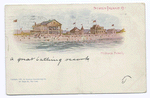 AMERICAN SOUVENIR CARD, Staten Island 9,  Midland Beach, cpy 1897 [shore and pavilion.]