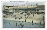 20145-Bathing Beach, South Beach, Staten Island, N.Y.  [Nunleys Baths & Pool  shore scene and entrance to pool.]
