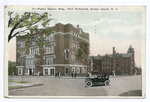 Public Square Building., Port Richmond, Staten Island, N.Y.  [large brick building, with car in street]