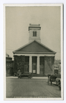 Dutch Reformed Church, Port Richmond, Staten Island [old car and horse carriage in street]