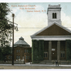 Dutch Reformed Church, Port Richmond, Staten Island, N.Y. [man and bicycle in front]