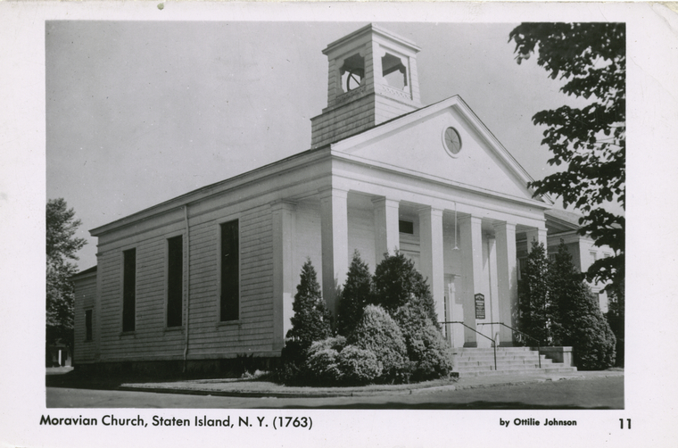 Moravian Church, Staten Island, N.Y. (1763) NYPL Digital Collections