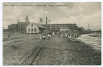 Club House and Dental Works, Princes(sic) Bay, Staten Island, N.Y.  [ext. of buildings and many people on shore.]
