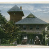 Dongan Hills Fire Department, Dongan, Hills, Staten Island, N.Y. [firehouse with sign Engine 15,  men in dress uniform standing by old fire vehicles]