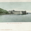 Fort Wadsworth and Staten Island, New York Bay  [view from water of fort and small sailing boat]