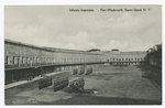 Infantry Inspection. Fort Wadsworth, Staten Island, N.Y. [shows men standing at attention center courtyard of fort]