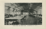 Dining Room, Sea Breeze Home, Eltingville, S.I.,N.Y. [ladies in white uniforms by table in long dining room]