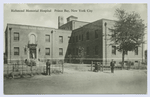 Richmond Memorial Hospital, Prince(sic) Bay, New York City [two policeman standing at gate]