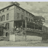 Monroe Eckstein'sBrewery Hotel, Castleton Corners, Staten Island  [view of hotel with people posed on porch steps]