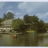 Clove Lakes Park [colorful view of restaurant, boat rental area and rowboats on lake]