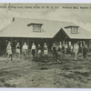 Pratt Dining Hall, Camp Pratt (Y.M.C.A.) Princes(sic) Bay, Staten Island  [boys gathered and posed outside of building]