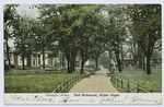 Carnegie Library, Port Richmond, Staten Island  [view of path through park to the library]