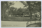 Washington Park, Stapleton, Staten Island, N.Y.  [view from center of park includes shops and stores on street]