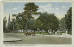 Public Park, Port Richmond, Staten Island, N.Y. [view of park with people on sidewalk and old touring car on street]