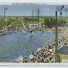 The Pool, Midland Beach, Staten Island, N.Y.  [view of huge pool and water slide, lots of people on surrounding decks]