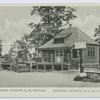 Oakwood Heights R.R. Station, Oakwood Heights, Staten Island, N.Y. [station with platform and people waiting for train, sign reading This Crossing Protected by Flagman between 7 a.m. and 7 p.m.]