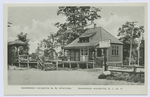 Oakwood Heights R.R. Station, Oakwood Heights, Staten Island, N.Y. [station with platform and people waiting for train, sign reading This Crossing Protected by Flagman between 7 a.m. and 7 p.m.]