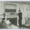 Staten Island Center for Active Service Men, Stapleton, Staten Island, N.Y.  [int. view of living room with sailor leaning on mantle and another man on sofa]
