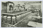 Bull'sHead Inn  [int. view of bar area, juke box in rear, and table dining area, ad text on back]