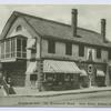 Keystone Inn, 253 Richmond Road, New Dorp, Staten Island, N.Y.  [old car in drive, sign for Beer Garden, 'penny' weight scale out front on walk, ad text on back with proprietor's name]